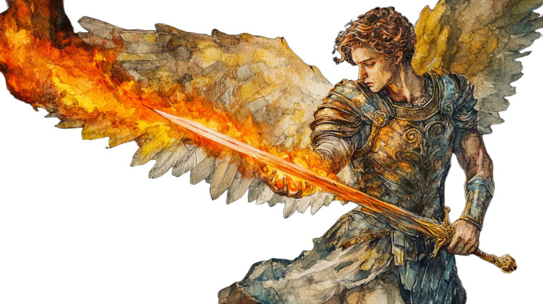 Archangel Michael V2 Vinyl Car Decal Sticker – Waterproof & UV-Resistant 8"