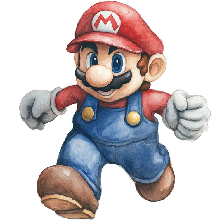 Super Mario Art Vinyl Car Decal Sticker – Waterproof & UV-Resistant 8"