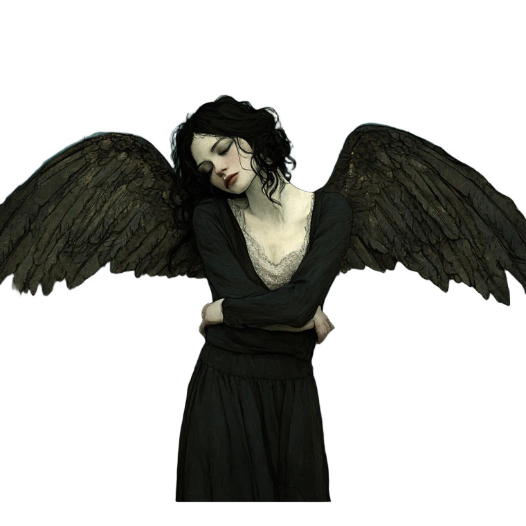 Dark Fairy Angel Vinyl Car Decal Sticker – Waterproof & UV-Resistant 8"