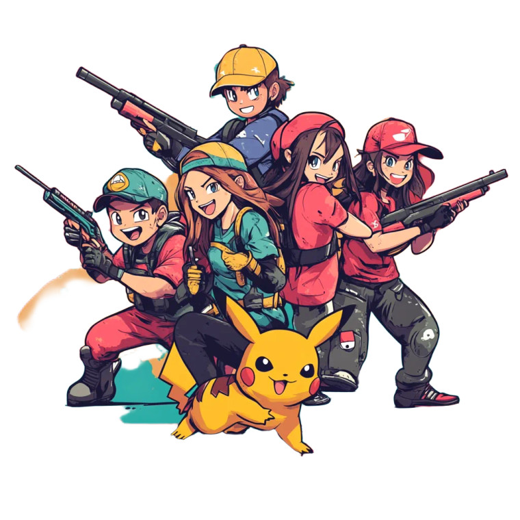 Pokemon Paintball Logo Vinyl Car Decal Sticker – Waterproof & UV-Resistant 8"