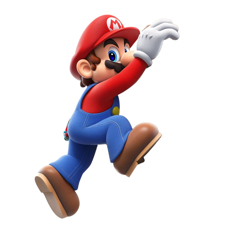 Mario Climbs Wall Vinyl Car Decal Sticker – Waterproof & UV-Resistant 8"