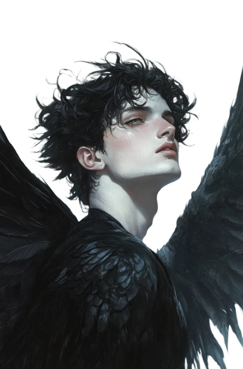 Dark Winged Man Vinyl Car Decal Sticker – Waterproof & UV-Resistant 8"