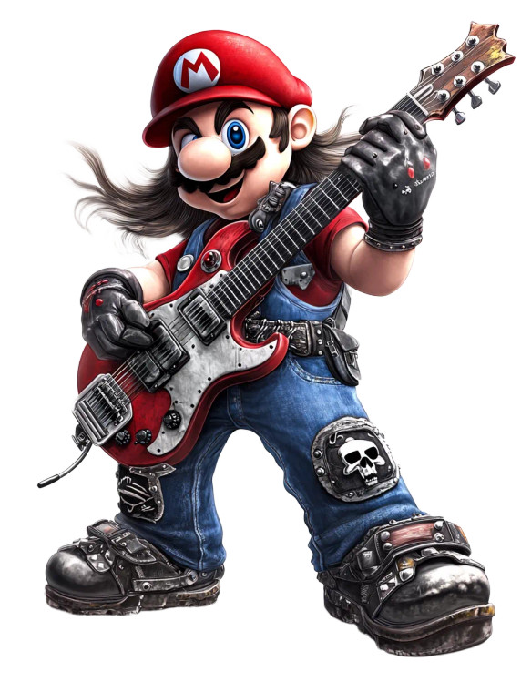 Metalhead Mario Vinyl Car Decal Sticker – Waterproof & UV-Resistant 8"