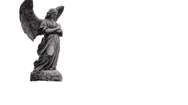 Graveyard Angel Statue Vinyl Car Decal Sticker – Waterproof & UV-Resistant 8"