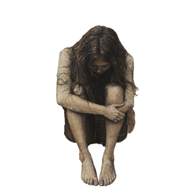 Kneeling Angel V4 Vinyl Car Decal Sticker – Waterproof & UV-Resistant 8"