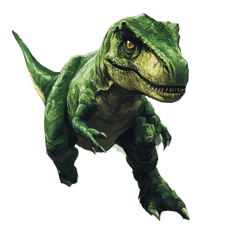 Balanced Green Dinosaur Vinyl Car Decal Sticker – Waterproof & UV-Resistant 8"