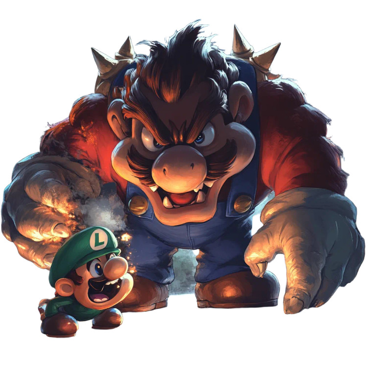 Mario Tortured By Bowser Vinyl Car Decal Sticker – Waterproof & UV-Resistant 8"