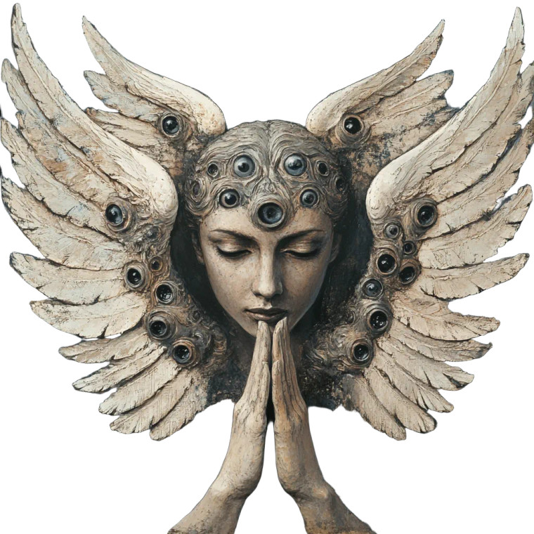 Six-Winged Angel Vinyl Car Decal Sticker – Waterproof & UV-Resistant 8"