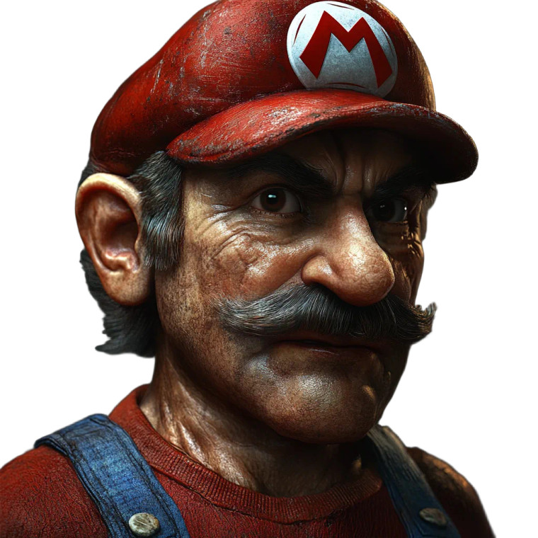 Hyper Realistic Mario Vinyl Car Decal Sticker – Waterproof & UV-Resistant 8"