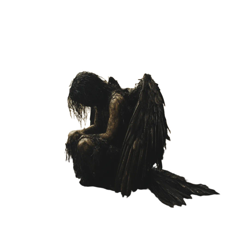 Fallen Angel Art V3 Vinyl Car Decal Sticker – Waterproof & UV-Resistant 8"