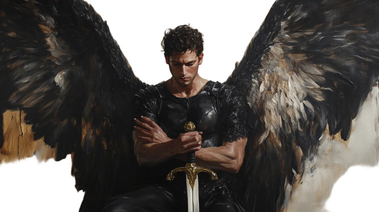 Archangel Michael Portrait Vinyl Car Decal Sticker – Waterproof & UV-Resistant 8"