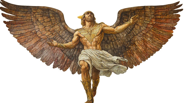 Biblical Lucifer Art Vinyl Car Decal Sticker – Waterproof & UV-Resistant 8"