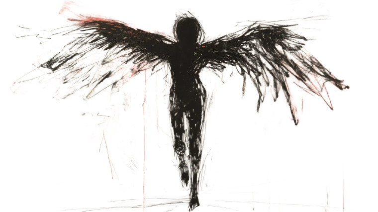 Abstract Angel Gesture Vinyl Car Decal Sticker – Waterproof & UV-Resistant 8"