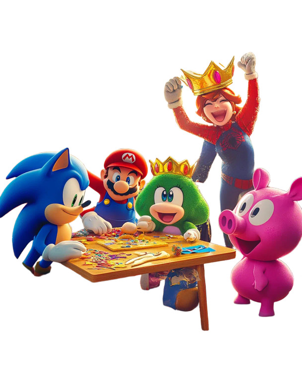 Iconic Characters' Party Vinyl Car Decal Sticker – Waterproof & UV-Resistant 8"