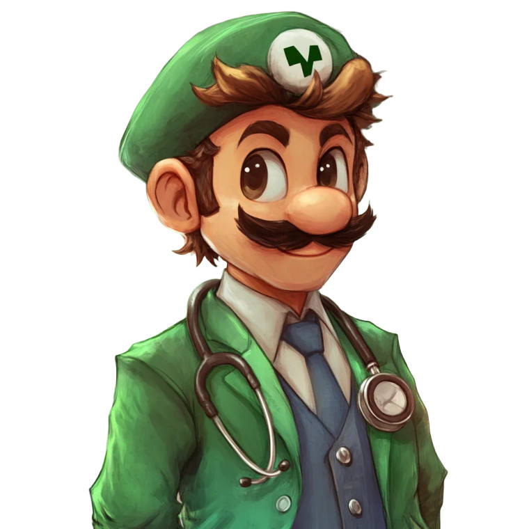 Doctor Luigi Vinyl Car Decal Sticker – Waterproof & UV-Resistant 8"