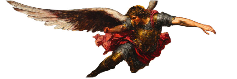 Angelic Battle Victory Vinyl Car Decal Sticker – Waterproof & UV-Resistant 8"