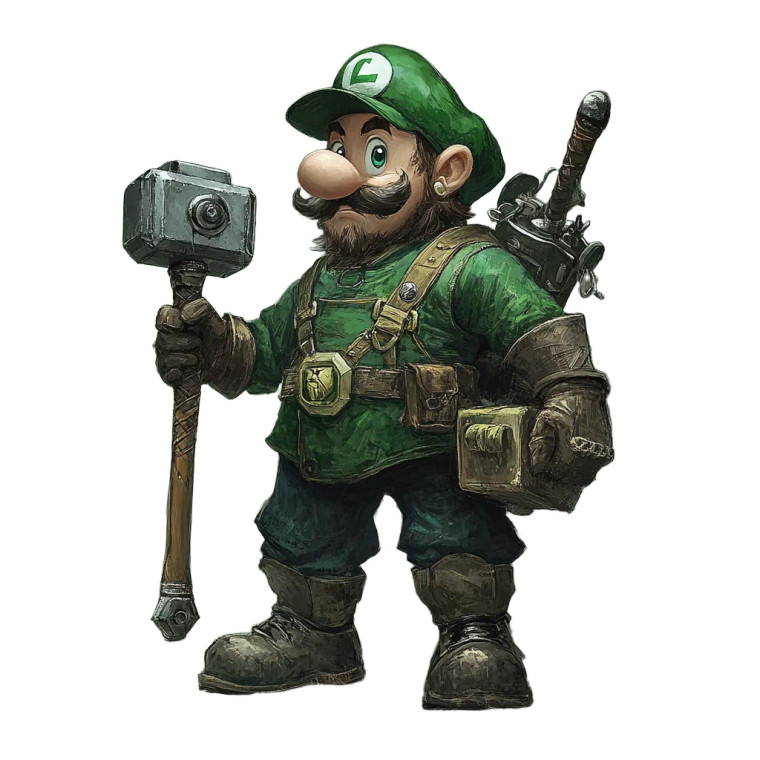 Adventurer Luigi Vinyl Car Decal Sticker – Waterproof & UV-Resistant 8"