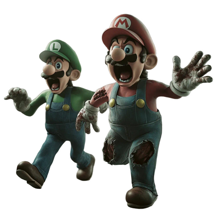 Horror Mario Dance V2 Vinyl Car Decal Sticker – Waterproof & UV-Resistant 8"