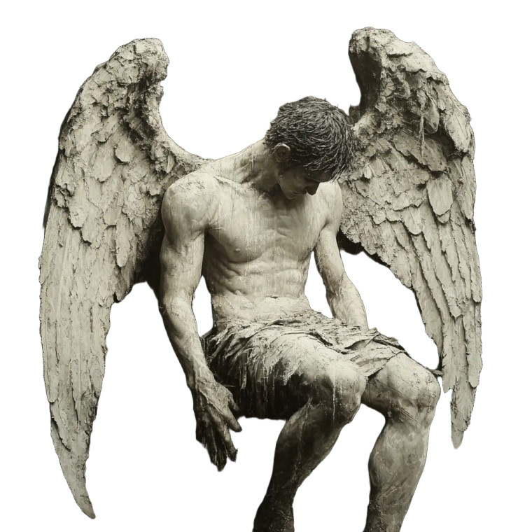Falling Angel V2 Vinyl Car Decal Sticker – Waterproof & UV-Resistant 8"