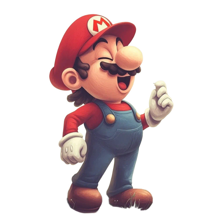 Singing Mario Style Vinyl Car Decal Sticker – Waterproof & UV-Resistant 8"