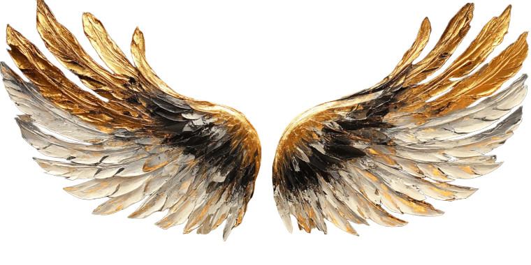 Modern Angel Wings Vinyl Car Decal Sticker – Waterproof & UV-Resistant 8"
