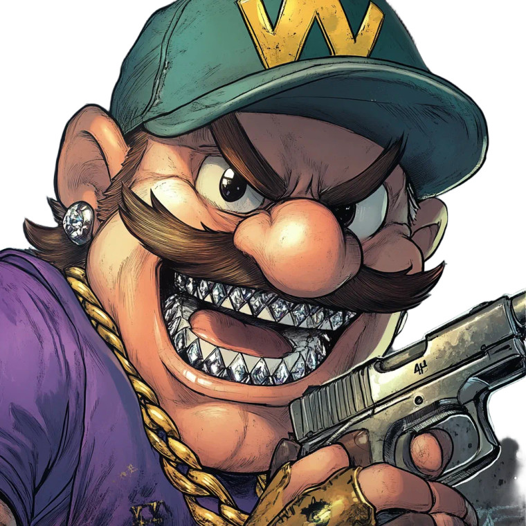 Wario With Grillz Vinyl Car Decal Sticker – Waterproof & UV-Resistant 8"