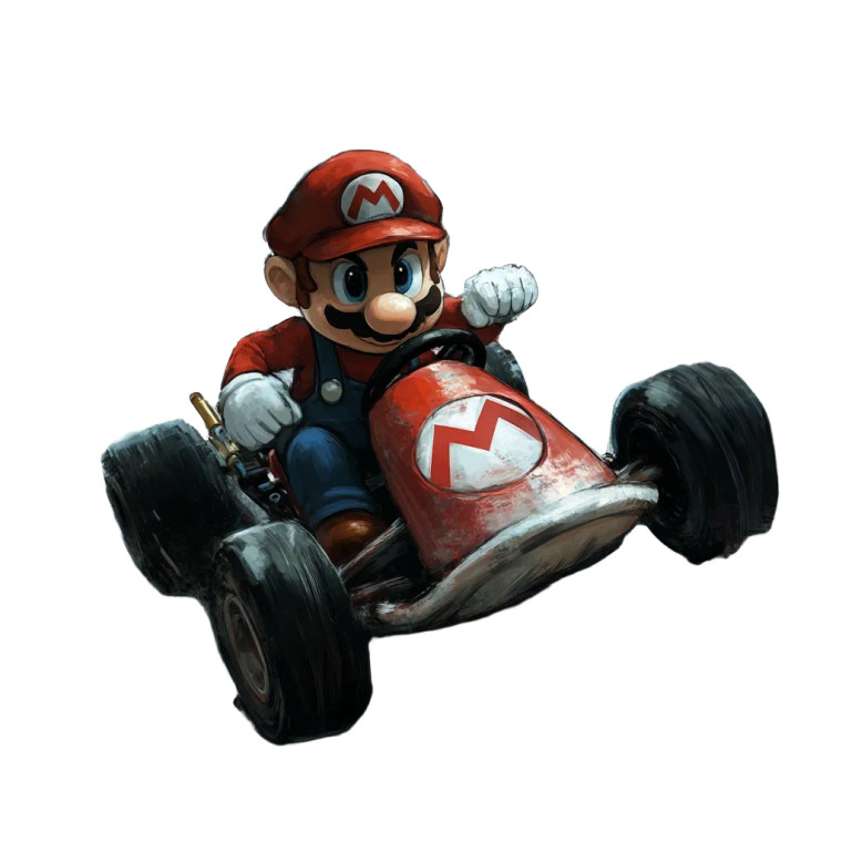 Mario Kart Racing Vinyl Car Decal Sticker – Waterproof & UV-Resistant 8"