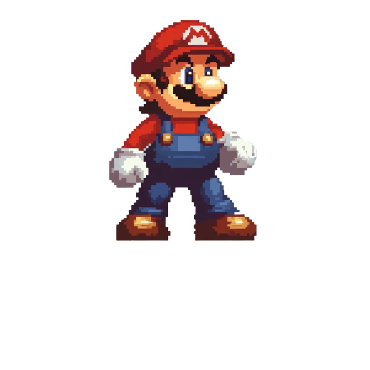 8 Bit Mario Vinyl Car Decal Sticker – Waterproof & UV-Resistant 8"