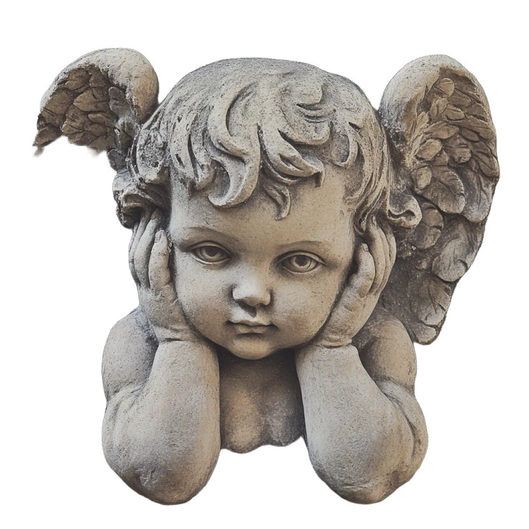 Stone Baby Angel Vinyl Car Decal Sticker – Waterproof & UV-Resistant 8"