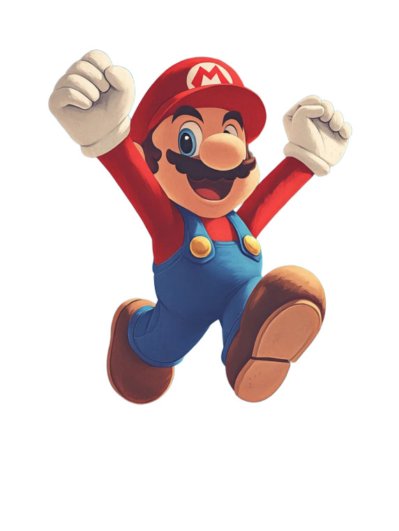 Mario 2D Art Vinyl Car Decal Sticker – Waterproof & UV-Resistant 8"