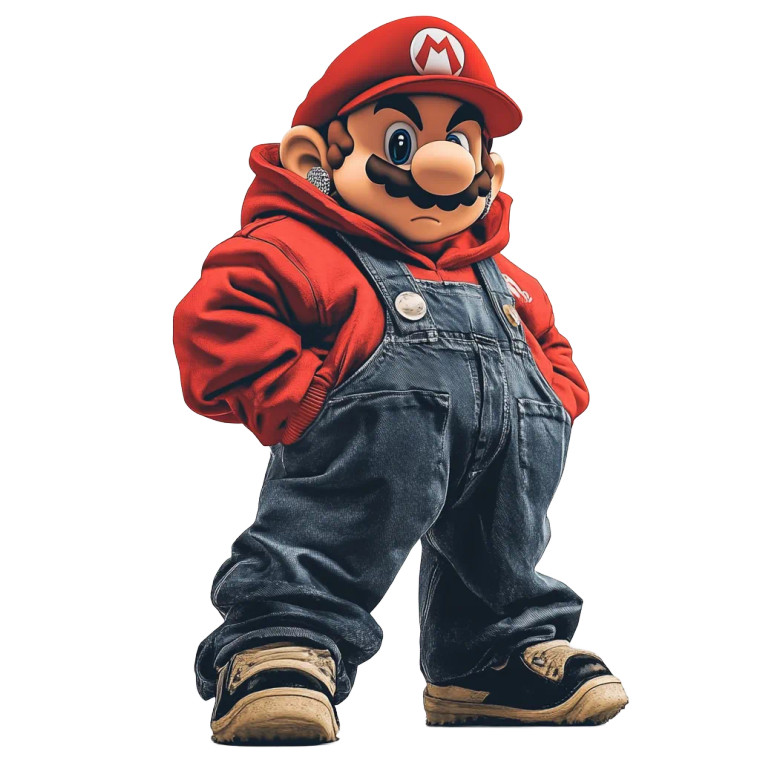 Hip Hop Mario Vinyl Car Decal Sticker – Waterproof & UV-Resistant 8"