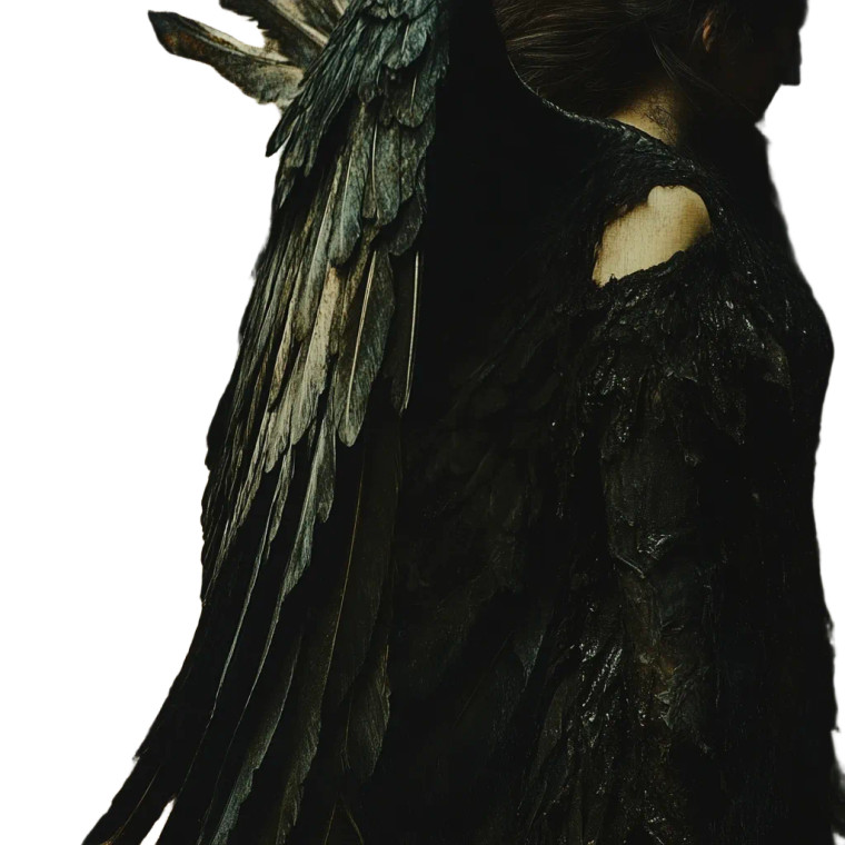 Dark Angel Wing Vinyl Car Decal Sticker – Waterproof & UV-Resistant 8"