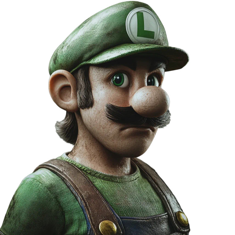 Hyper Realistic Luigi Vinyl Car Decal Sticker – Waterproof & UV-Resistant 8"