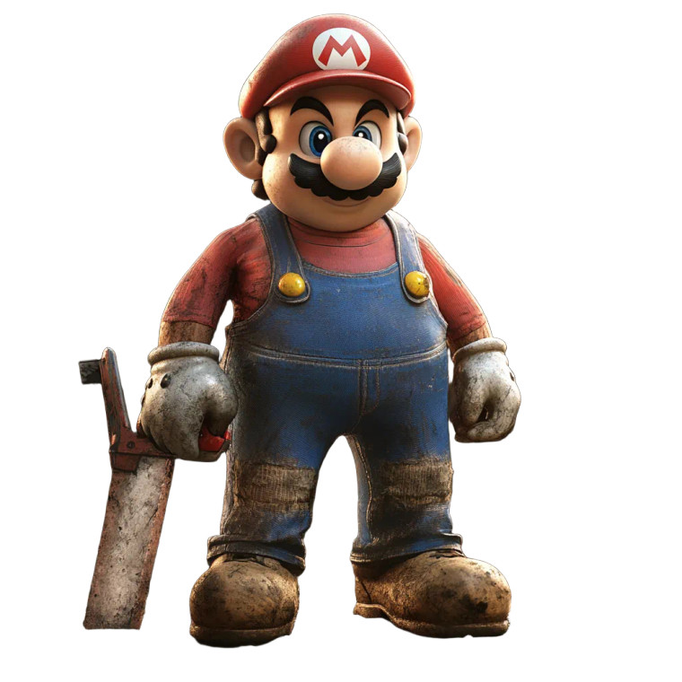 Italian Plumber Character Vinyl Car Decal Sticker – Waterproof & UV-Resistant 8"