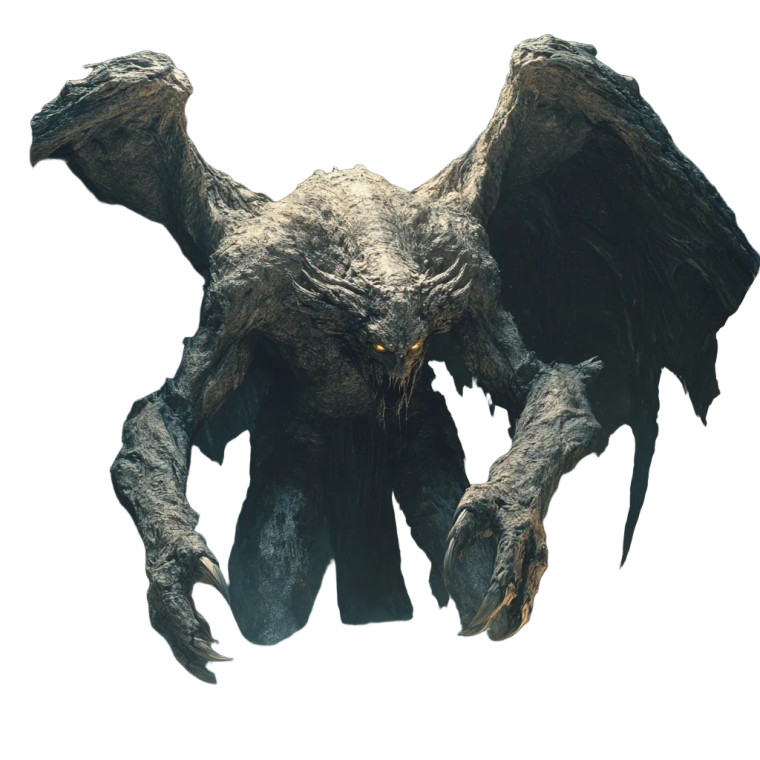 Dark Winged Humanoid Vinyl Car Decal Sticker – Waterproof & UV-Resistant 8"