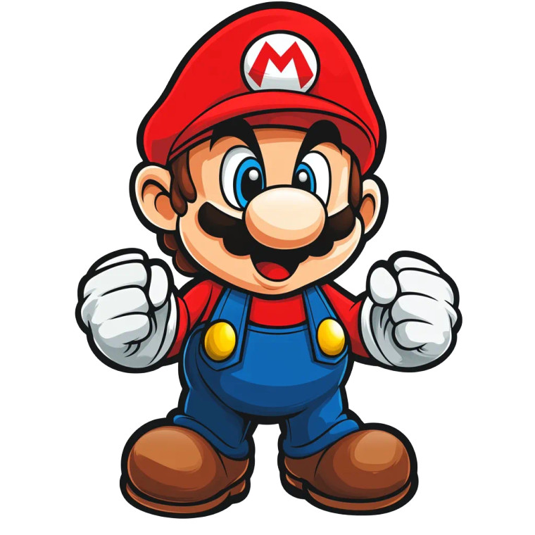 Mario Logo Vinyl Car Decal Sticker – Waterproof & UV-Resistant 8"