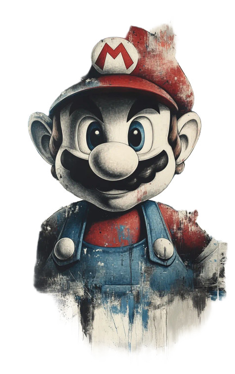 Super Mario Portrait V5 Vinyl Car Decal Sticker – Waterproof & UV-Resistant 8"