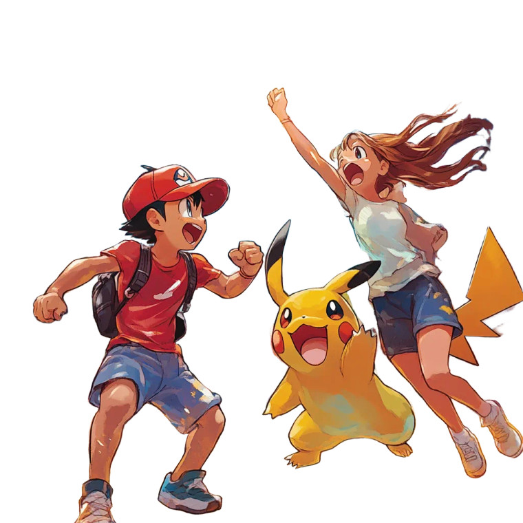 Pokémon Battle Scene Vinyl Car Decal Sticker – Waterproof & UV-Resistant 8"