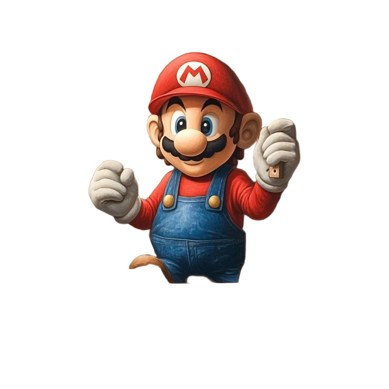 Carpenter Mario Vinyl Car Decal Sticker – Waterproof & UV-Resistant 8"