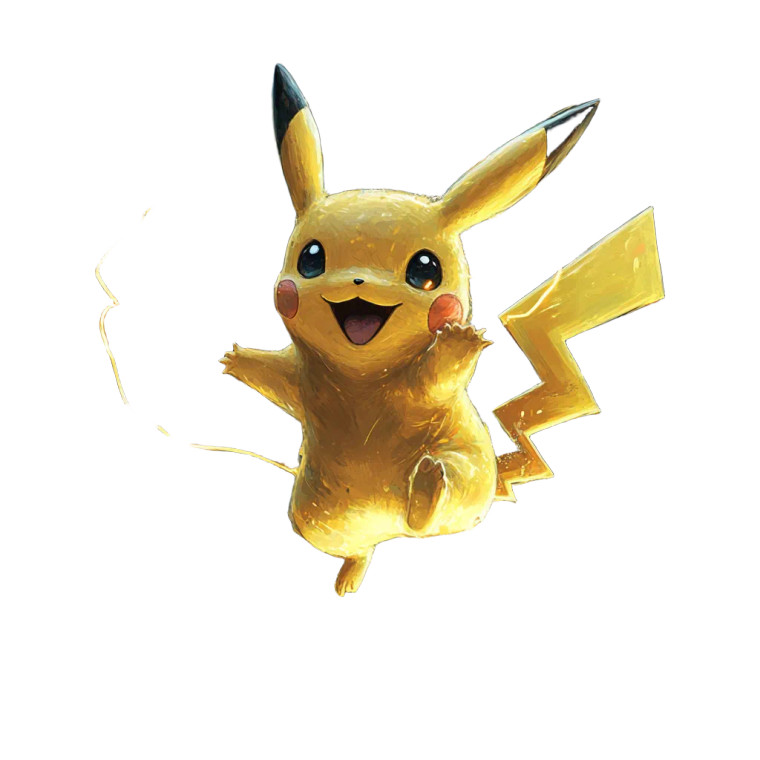 Pikachu Card Art Vinyl Car Decal Sticker – Waterproof & UV-Resistant 8"