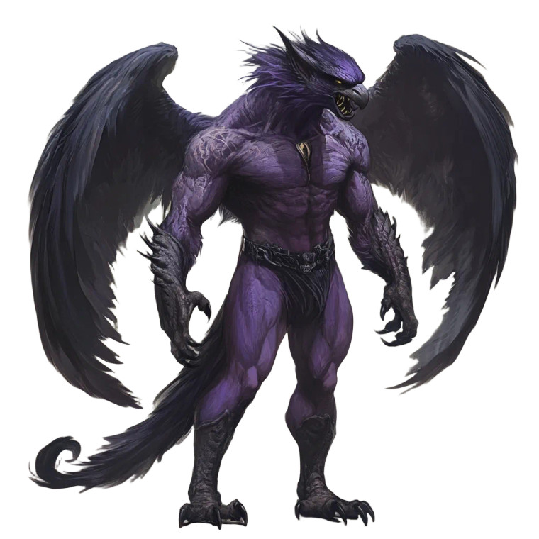 Purple Winged Humanoid Vinyl Car Decal Sticker – Waterproof & UV-Resistant 8"