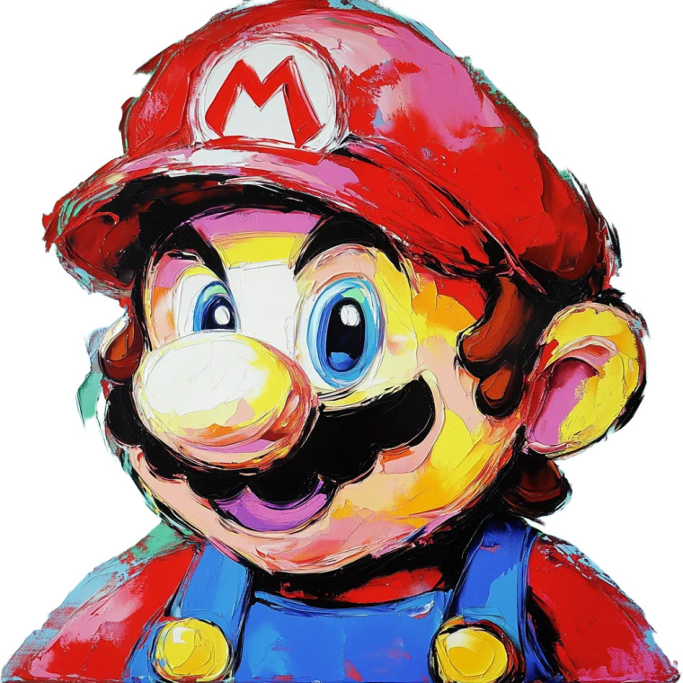 Warhol Mario Art Vinyl Car Decal Sticker – Waterproof & UV-Resistant 8"