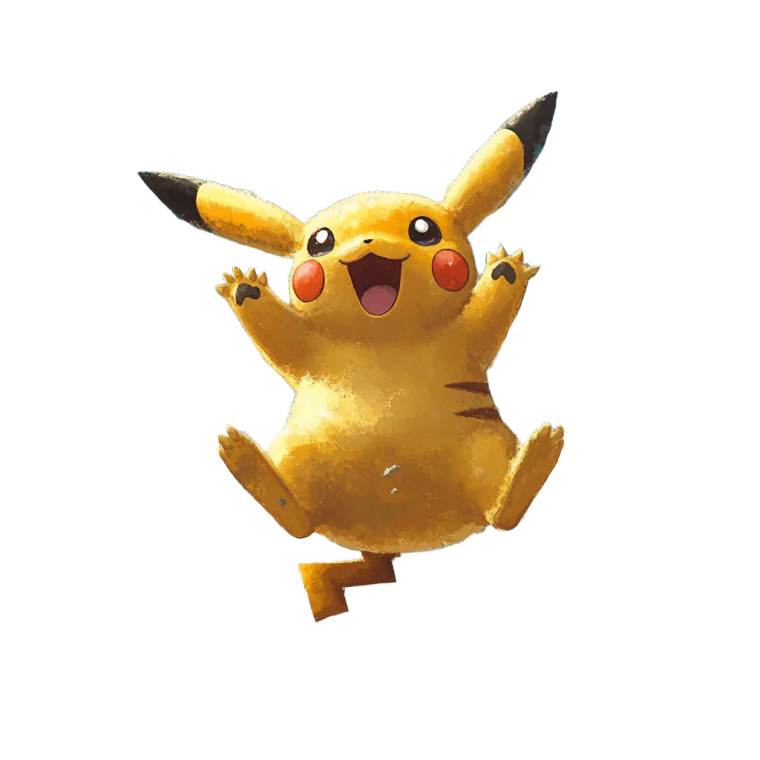 Heroic Pikachu Jump Vinyl Car Decal Sticker – Waterproof & UV-Resistant 8"