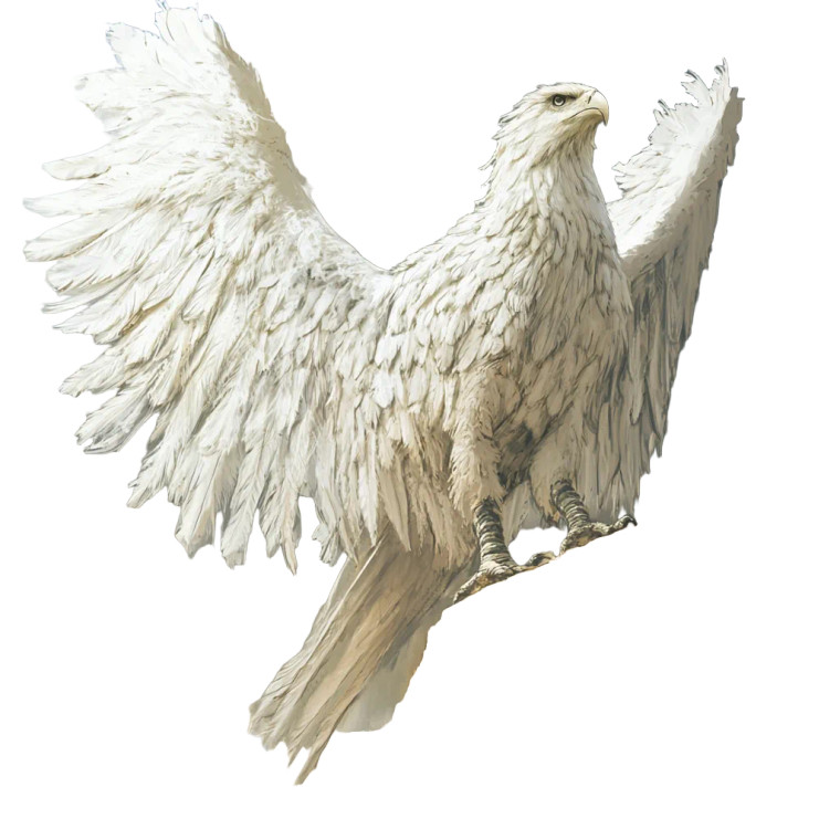 Giant White Thunderbird Vinyl Car Decal Sticker – Waterproof & UV-Resistant 8"