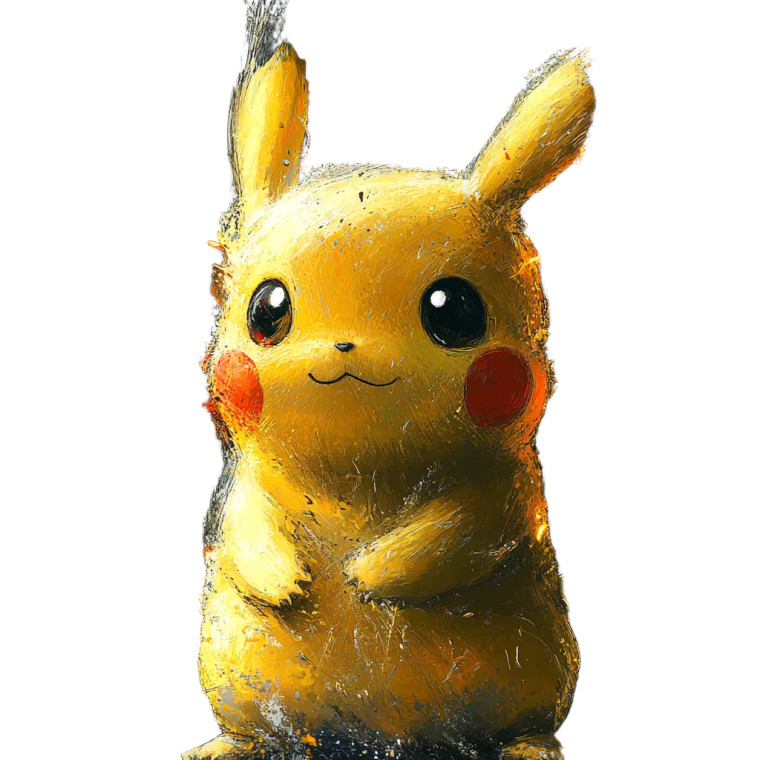 Pikachu Portrait Vinyl Car Decal Sticker – Waterproof & UV-Resistant 8"