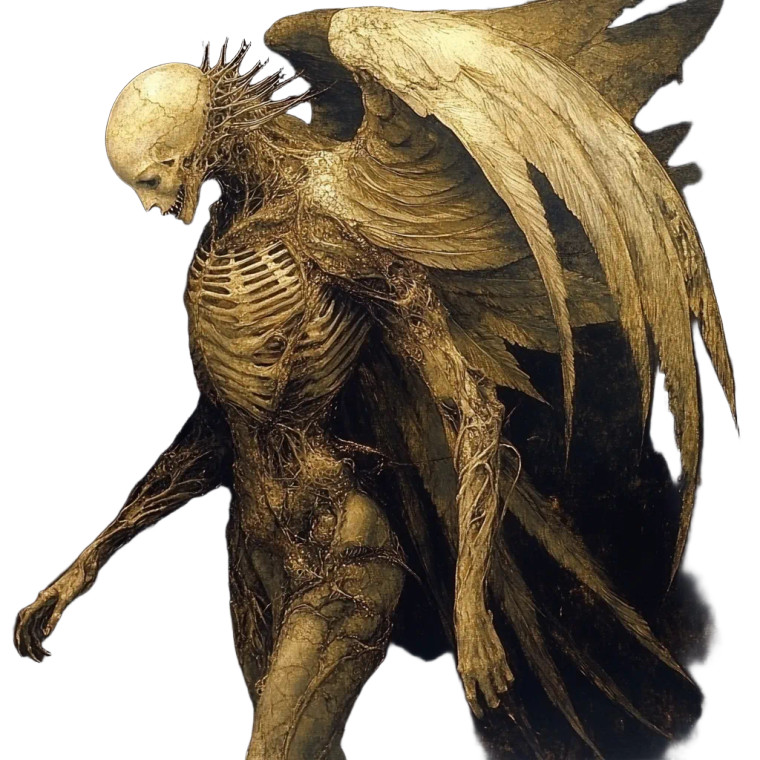 Nightmarish Divine Angel Vinyl Car Decal Sticker – Waterproof & UV-Resistant 8"