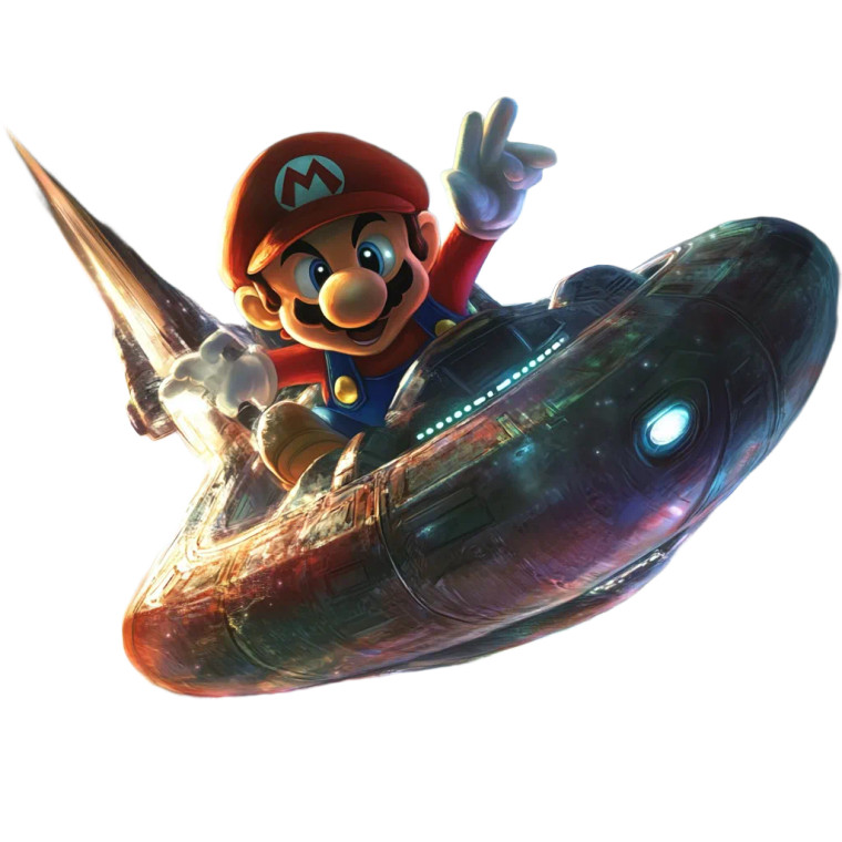 Mario Space Adventure Vinyl Car Decal Sticker – Waterproof & UV-Resistant 8"