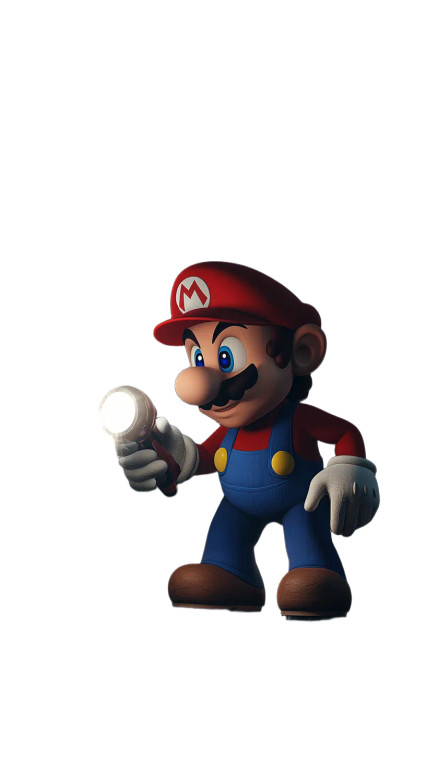 Mario With Flashlight Vinyl Car Decal Sticker – Waterproof & UV-Resistant 8"