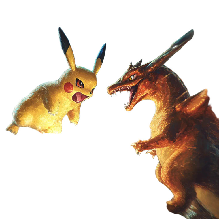 Pikachu Vs Charizard V4 Vinyl Car Decal Sticker – Waterproof & UV-Resistant 8"