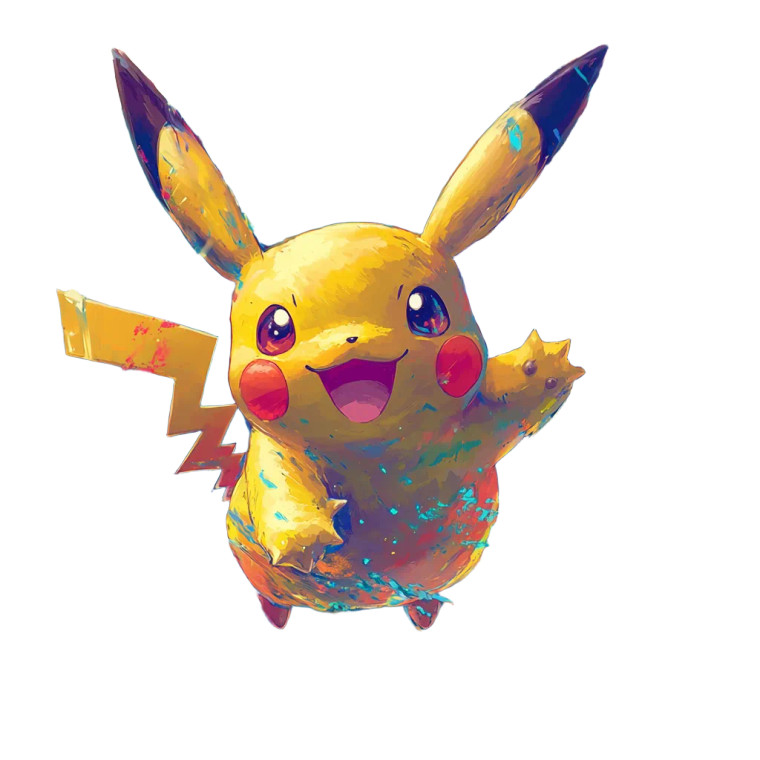 Happy Pikachu Scene Vinyl Car Decal Sticker – Waterproof & UV-Resistant 8"